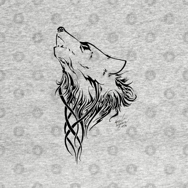 Tribal Wolf by tigressdragon